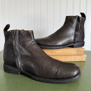 Men’s Bed Stu Handmade Double Side Zip Ankle Boots in Rustic Leather *Mexico*